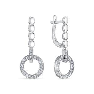 Серьги с 46 бриллиантами 0.322 карат из белого золота 138852
