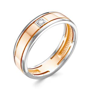 Кольцо с бриллиантом 0.024 карат из комбинированного золота 61859