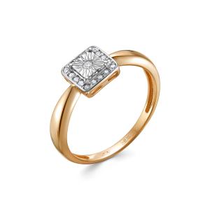 Кольцо с 17 бриллиантами из красного золота 143459