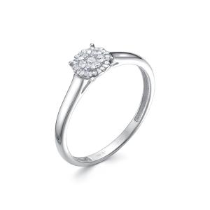Помолвочное кольцо с бриллиантом из белого золота 142263
