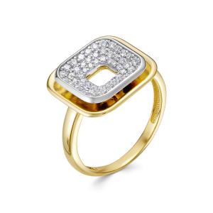 Кольцо с 60 бриллиантами из лимонного золота 135407