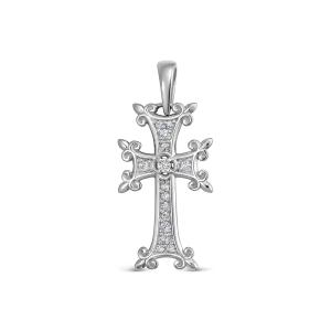 Подвеска с 15 бриллиантами из белого золота 142911