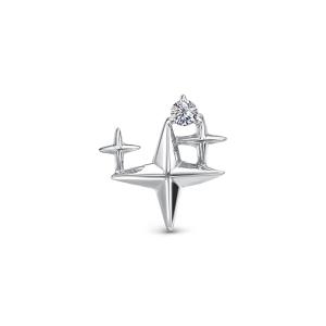 Пирсинг с бриллиантом 0.015 карат из белого золота 142936