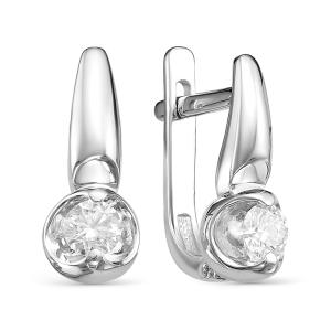Серьги с бриллиантами 0.41 карат из белого золота 54000