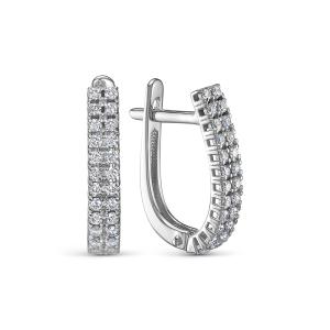 Серьги с 48 бриллиантами 0.336 карат из белого золота 138849