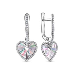 Серьги с 102 бриллиантами из белого золота 144625