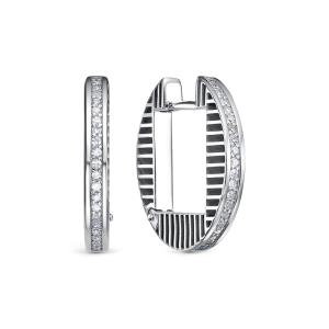 Серьги с 40 бриллиантами 0.2 карат из белого золота 140786