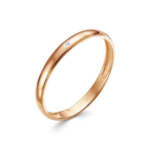 Кольцо с бриллиантом 0.002 карат из красного золота 91074