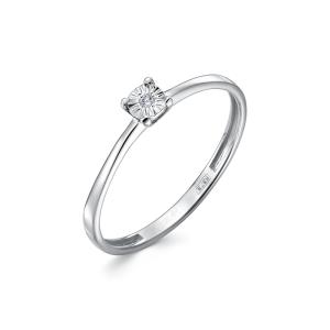 Кольцо с бриллиантом 0.007 карат из белого золота 142519