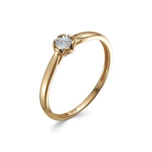 Кольцо с бриллиантом 0.007 карат из красного золота 142375