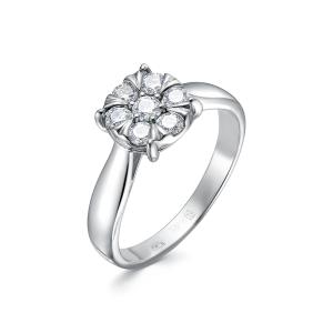 Кольцо с 7 бриллиантами из белого золота 141895