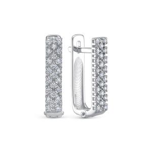 Серьги с 46 бриллиантами 0.322 карат из белого золота 141349