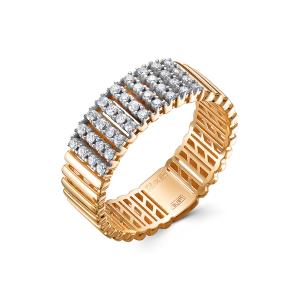 Кольцо с 36 бриллиантами 0.252 карат из красного золота 145074