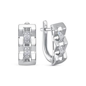 Серьги с 32 бриллиантами 0.16 карат из белого золота 138893