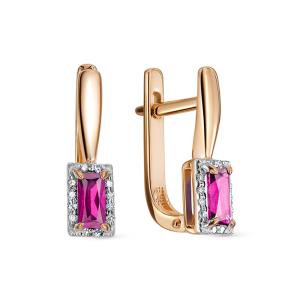 Серьги с x из красного золота 77629