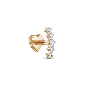 Пирсинг с 5 бриллиантами из красного золота 142928