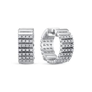 Серьги с 56 бриллиантами 0.392 карат из белого золота 145697