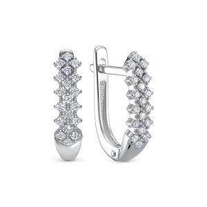 Серьги с 38 бриллиантами 0.266 карат из белого золота 141353