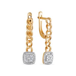 Серьги с 66 бриллиантами из красного золота 136382