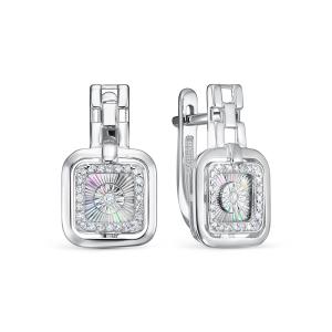 Серьги с 50 бриллиантами из белого золота 145708