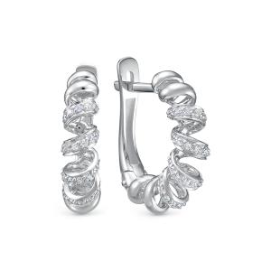 Серьги с 66 бриллиантами 0.33 карат из белого золота 146402