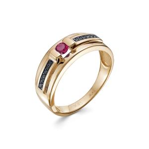 Кольцо с рубином из красного золота 97674