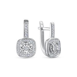 Серьги с 60 бриллиантами из белого золота 146406