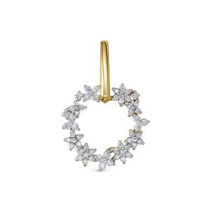 Подвеска с 56 бриллиантами из лимонного золота 144636