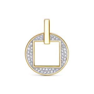 Подвеска с 47 бриллиантами из лимонного золота 144643