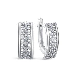 Серьги с 46 бриллиантами 0.322 карат из белого золота 141362