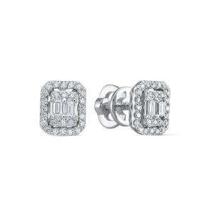 Серьги-пусеты с 56 бриллиантами из белого золота 149300