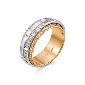 Кольцо с 137 бриллиантами из красного золота 143753