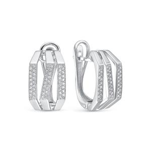 Серьги с 104 бриллиантами 0.416 карат из белого золота 138874