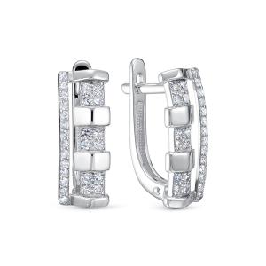 Серьги с 52 бриллиантами из белого золота 138889