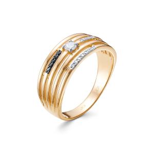 Кольцо с бриллиантами из красного золота 110557