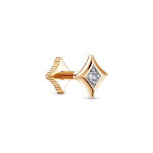 Пирсинг с бриллиантом 0.015 карат из красного золота 142937