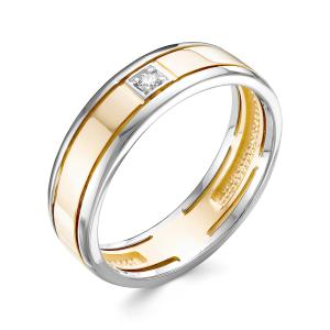 Кольцо с бриллиантом 0.024 карат из комбинированного золота 61861