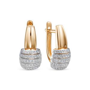 Серьги с 94 бриллиантами из красного золота 146899