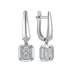 Серьги с 34 бриллиантами из белого золота 148258