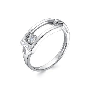 Кольцо с 19 бриллиантами из белого золота 141687