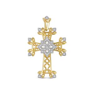 Подвеска с 38 бриллиантами из лимонного золота 142920