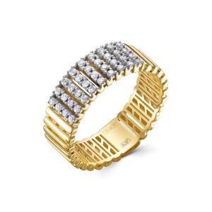 Кольцо с 36 бриллиантами 0.252 карат из лимонного золота 145579
