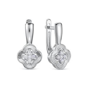 Серьги с 10 бриллиантами 0.24 карат из белого золота 142794