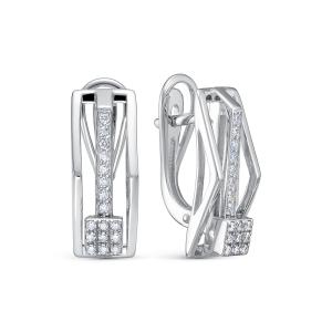 Серьги с 38 бриллиантами 0.266 карат из белого золота 137956