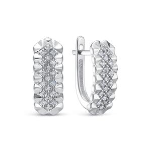 Серьги с 38 бриллиантами 0.266 карат из белого золота 141366