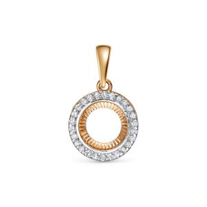 Подвеска с 26 бриллиантами 0.13 карат из красного золота 132591