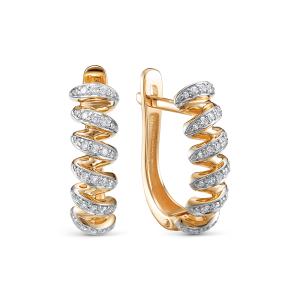 Серьги с 60 бриллиантами из красного золота 146403