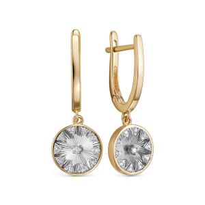 Серьги с 22 бриллиантами из красного золота 137876