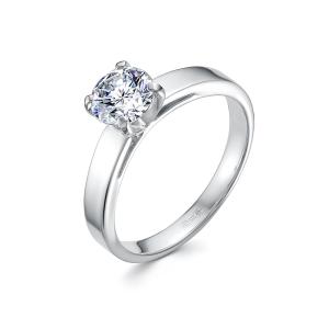 Кольцо с бриллиантом 0.95 карат из белого золота 141927