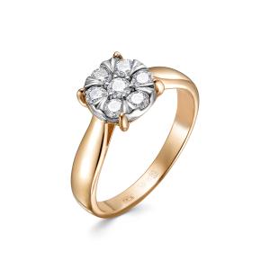 Кольцо с 7 бриллиантами из красного золота 141879